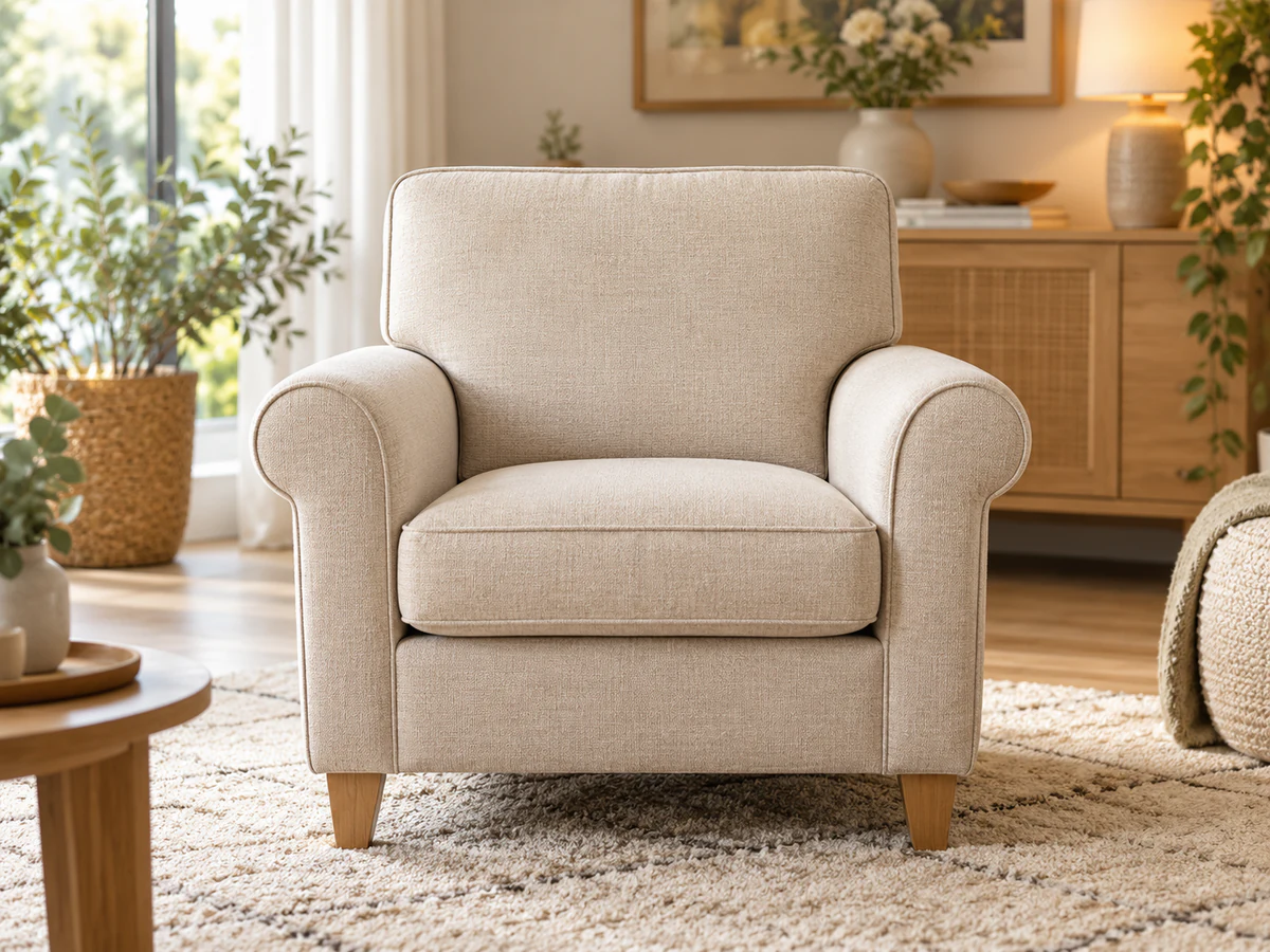 Le même fauteuil propre après nettoyage