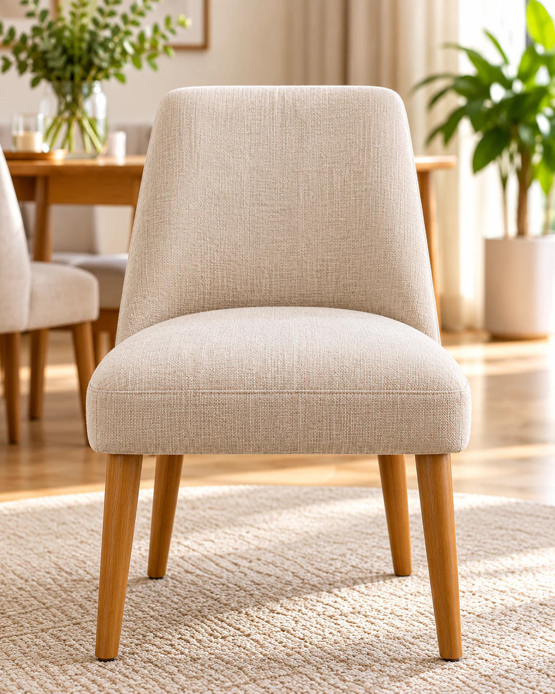 La même chaise en tissu propre après nettoyage